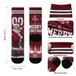 Boston Red Sox Socks Personalized Snowy Scene Red White Best Selling
