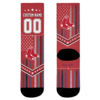 Boston Red Sox Socks Personalized Star Stripes Red White Best Selling