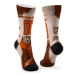 Bowling Green Falcons Socks Customized Geometric Tech Orange Best Selling