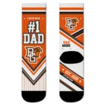 Bowling Green Falcons Socks Customized Pinstripe Chevron Orange White Best Selling