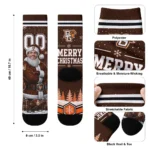 Bowling Green Falcons Socks Customized Snowy Scene Orange White Best Selling