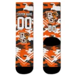 Bowling Green Falcons Socks Customized Woodland Camo Orange Best Selling