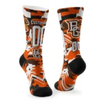 Bowling Green Falcons Socks Customized Woodland Camo Orange Best Selling