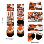 Bowling Green Falcons Socks Customized Woodland Camo Orange Best Selling