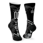 Brooklyn Nets Socks Custom Argyle Pattern Black Best Selling