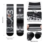 Brooklyn Nets Socks Custom Snowy Scene Black White Best Selling