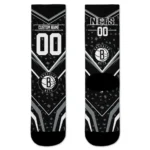 Brooklyn Nets Socks Customized Leopard Print Black Best Selling