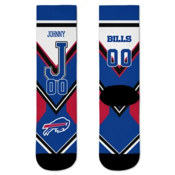 Buffalo Bills Socks Custom Arrow Blocks Blue Best Selling