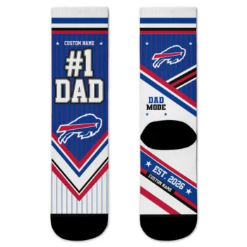 Buffalo Bills Socks - Custom Pinstripe Chevron Blue White