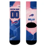 Buffalo Bills Socks Customized Geometric Tech Blue Best Selling