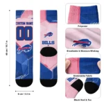 Buffalo Bills Socks Customized Geometric Tech Blue Best Selling