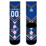 Buffalo Bills Socks Personalized Argyle Pattern Blue Best Selling