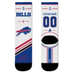 Buffalo Bills Socks - Personalized Nautical Icons Blue White