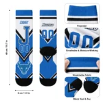 Buffalo Bulls Socks Custom Arrow Blocks Royal Blue Best Selling