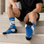 Buffalo Bulls Socks Custom Arrow Blocks Royal Blue Best Selling