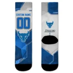Buffalo Bulls Socks Custom Geometric Tech Royal Blue Best Selling
