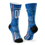 Buffalo Bulls Socks Custom Star Stripes Royal Blue White Best Selling