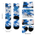 Buffalo Bulls Socks Custom Woodland Camo Royal Blue Best Selling