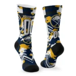 Buffalo Sabres Socks Custom Woodland Camo Navy Blue Best Selling