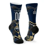 Buffalo Sabres Socks Customized Argyle Pattern Navy Blue Best Selling