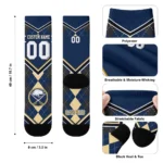 Buffalo Sabres Socks Customized Argyle Pattern Navy Blue Best Selling