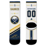 Buffalo Sabres Socks - Customized Nautical Icons Navy Blue White
