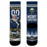 Buffalo Sabres Socks Customized Snowy Scene Navy Blue White Best Selling