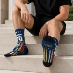 Buffalo Sabres Socks Customized Star Stripes Navy Blue White Best Selling
