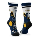 Buffalo Sabres Socks Personalized Arrow Blocks Navy Blue Best Selling