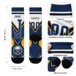 Buffalo Sabres Socks Personalized Arrow Blocks Navy Blue Best Selling