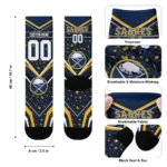 Buffalo Sabres Socks Personalized Leopard Print Navy Blue Black Best Selling