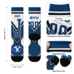 Byu Cougars Socks Personalized Arrow Blocks Blue Best Selling