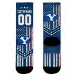 Byu Cougars Socks Personalized Star Stripes Blue White Best Selling