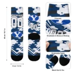Byu Cougars Socks Personalized Woodland Camo Blue Best Selling