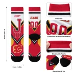 Calgary Flames Socks Custom Arrow Blocks Red Best Selling