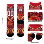 Calgary Flames Socks Custom Leopard Print Red Black Best Selling