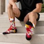 Calgary Flames Socks Customized Woodland Camo Red Best Selling