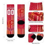 Calgary Flames Socks Personalized Star Stripes Red White Best Selling