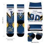 California Golden Bears Socks Custom Arrow Blocks Blue Best Selling