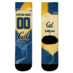 California Golden Bears Socks Custom Geometric Tech Blue Best Selling