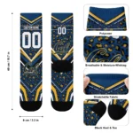 California Golden Bears Socks Custom Leopard Print Blue Black Best Selling