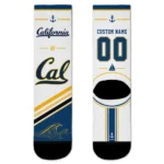 California Golden Bears Socks Custom Nautical Icons Blue White Best Selling