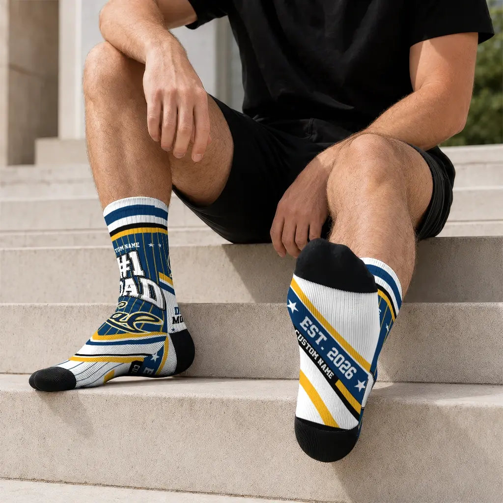 California Golden Bears Socks Custom Pinstripe Chevron Blue White Latest Model California Golden Bears Socks Custom Pinstripe Chevron Blue White Latest Model