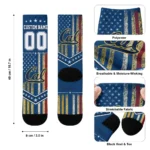 California Golden Bears Socks Custom Star Stripes Blue White Best Selling
