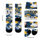 California Golden Bears Socks Custom Woodland Camo Blue Best Selling