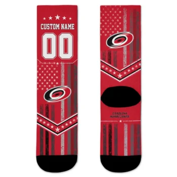 Carolina Hurricanes Socks Custom Star Stripes Red White Best Selling
