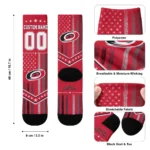 Carolina Hurricanes Socks Custom Star Stripes Red White Best Selling