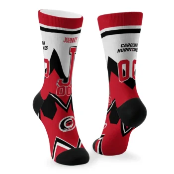 Carolina Hurricanes Socks Customized Arrow Blocks Red Fashion Forward