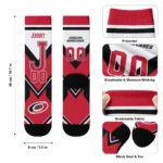 Carolina Hurricanes Socks Customized Arrow Blocks Red Best Selling