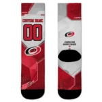 Carolina Hurricanes Socks Personalized Geometric Tech Red Best Selling